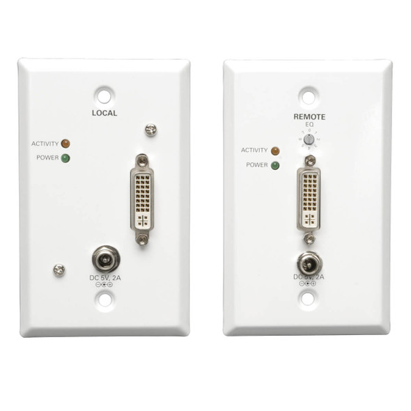 Tripp Lite B140-1A1-WP DVI over Cat5 Active Extender Wallplate Kit DVI-I RJ45 TAA GSA