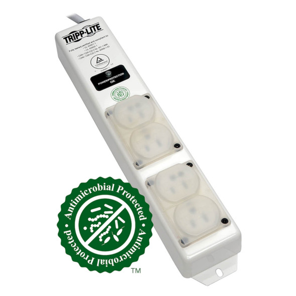 Tripp Lite SPS415HGULTRA Surge Protector Strip Medical Metal 4 Outlet 15ft Cord