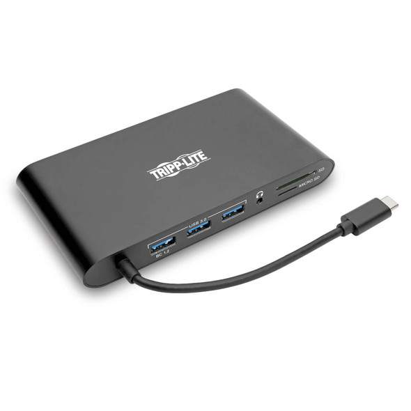 Tripp Lite U442-DOCK1-B USB C Docking Station 4k USB Hub HDMI VGA mDP Gbe Charging Black