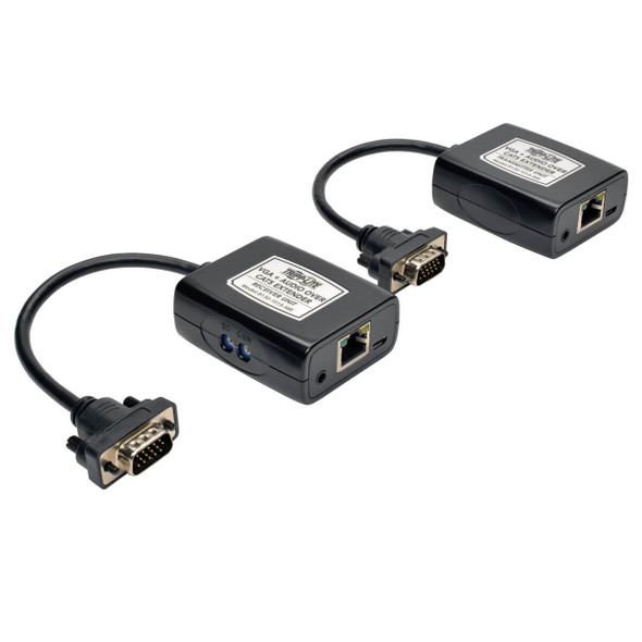 Tripp Lite B130-101A-MR VGA Audio over Cat5 Extender Transmitter Receiver EDID USB 750ft