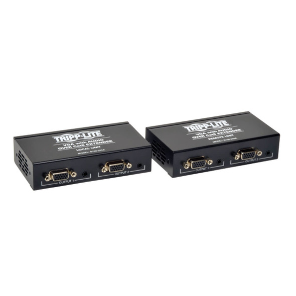 Tripp Lite B130-202A VGA Video + Audio over Cat5 Cat6 Extender 2 Local 2 Remote EDID
