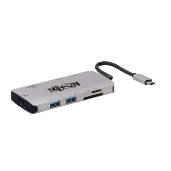 Tripp Lite U442-DOCK5-GY USB C Docking Station 4k USB Hub HDMI SD/Micro SD Gbe Charging