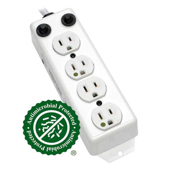 Tripp Lite PS-415-HG-OEM Power Strip Medical 120V 4 Outlet UL1363A 15ft Cord Metal