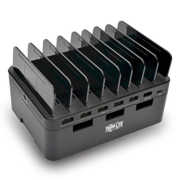 Tripp Lite U280-007-CQC-ST 7-Port USB Charging Station Hub Quick Charge 3.0, USB-C, Storage
