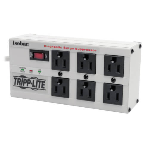 Tripp Lite IBAR6-6D Isobar Surge Protector Metal 6 Outlet 6ft Cord 3330 Joule