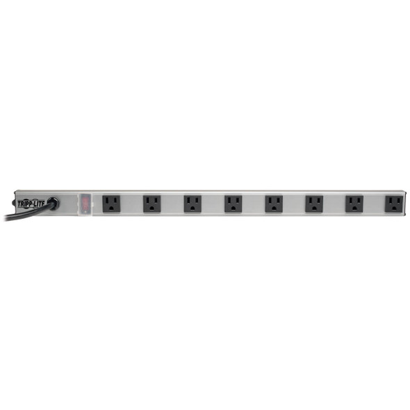 Tripp Lite PS2408RA Power Strip 120V Right Angle 5-15R 8 Outlet 15ft Cord 24" Length