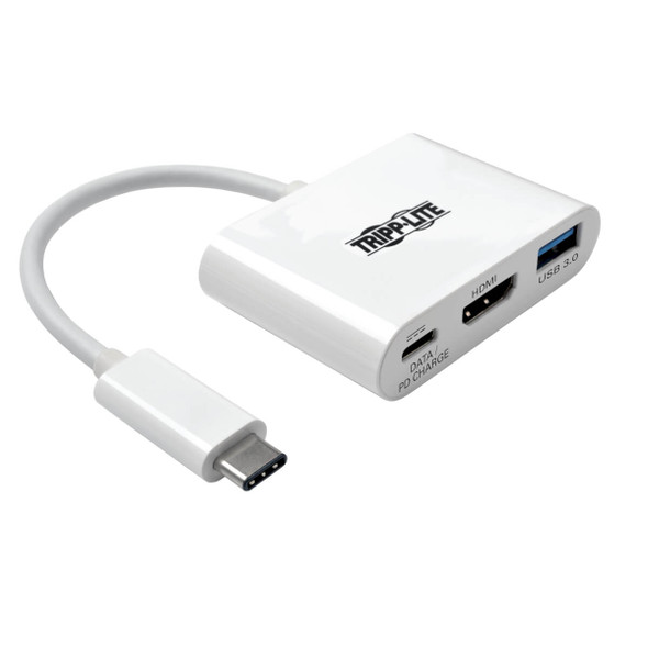 Tripp Lite U444-06N-H4U-C USB-C to HDMI Adapter w/ USB Hub USB Charging USB 3.1 to HDMI 4K