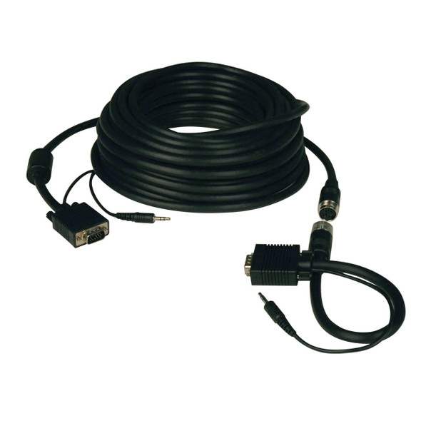 Tripp Lite P504-050 50ft SVGA VGA Monitor + Audio Cable Coax HD15 M/M 3.5mm M/M 50'