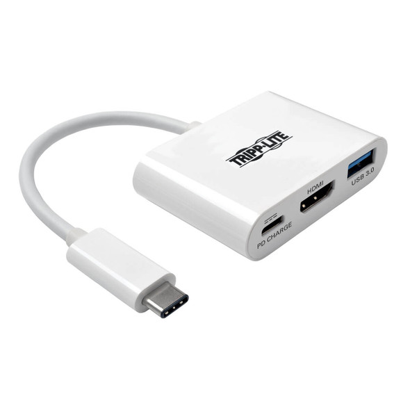 Tripp Lite U444-06N-HU-C USB-C to HDMI Video Adapter w/ USB-A Hub & USB Charging Port