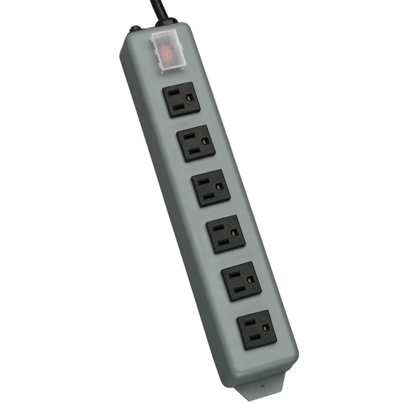 Tripp Lite UL24RA-15 Waber Power Strip 120V Right Angle 5-15R 6 Outlet Metal 15ft Crd