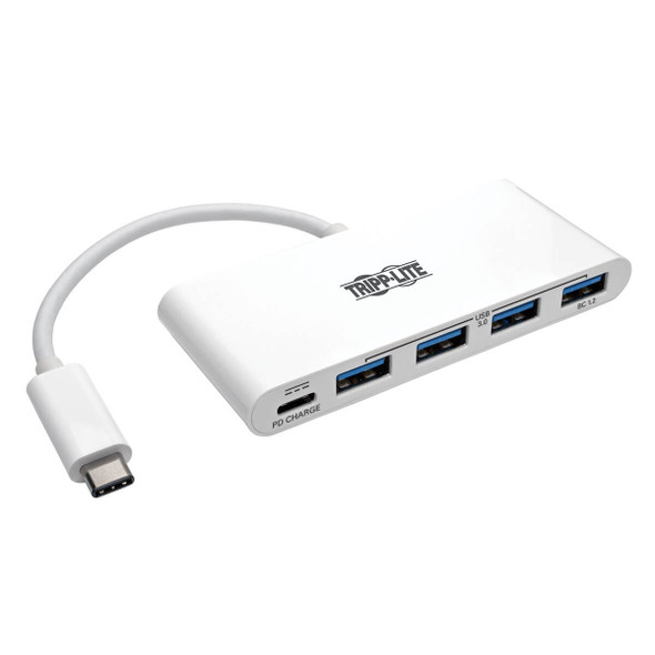 Tripp Lite U460-004-4A-C 4-Port USB 3.1 USB-C to USB-A Hub w/ USB-C Charging Port 5 Gbps