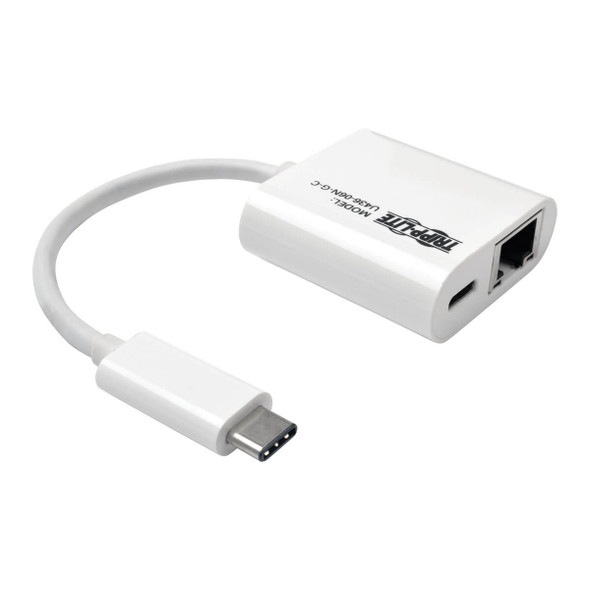Tripp Lite U436-06N-G-C USB-C to Gigabit Ethernet Network Adapter w/ USB-C Charging Port