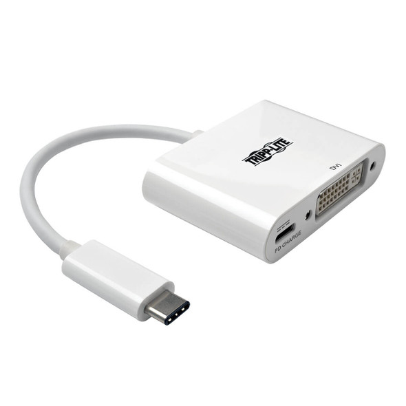 Tripp Lite U444-06N-D-C USB-C to DVI DP Alt Mode Video Adapter w/ USB-C Charging Port