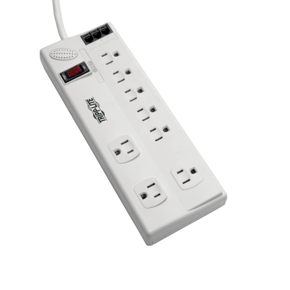 Tripp Lite TLP806TELTAA Surge Protector Power Strip 8 Outlet 6ft Cord Tel/DSL 3150 J TAA