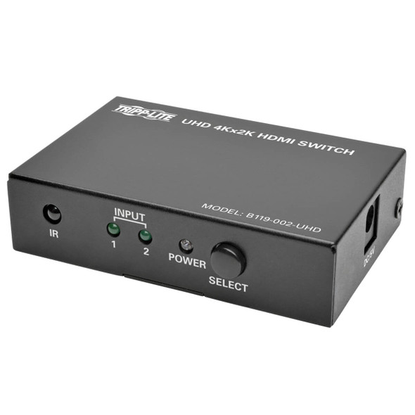Tripp Lite B119-002-UHD 2-Port HDMI Switch for Video & Audio 4K x 2K UHD 60 Hz w Remote