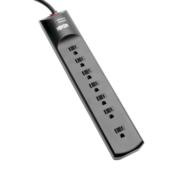 Tripp Lite SUPER7BTAA Surge Protector Strip 120V 7 Outlet 7ft Cord 2160 Joule BLK TAA