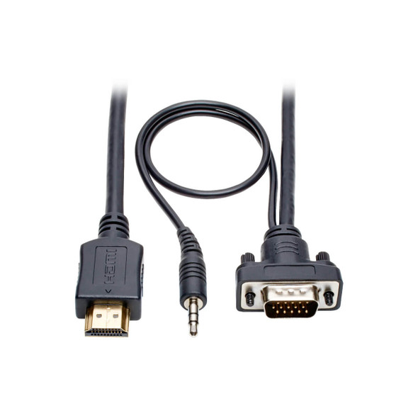 Tripp Lite P566-015-VGA-A HDMI to VGA Adapter Converter Cable Active +3.5mm M/M 1080p 15ft