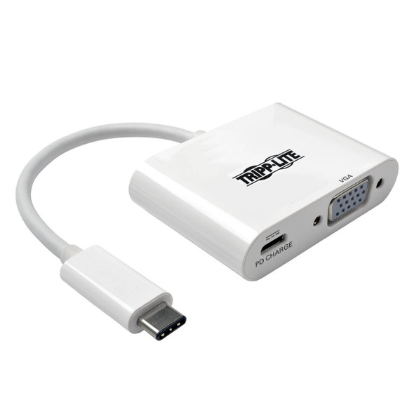Tripp Lite U444-06N-V-C USB-C to VGA DPort Alt Mode Video Adapter w/USB-C Charging Port
