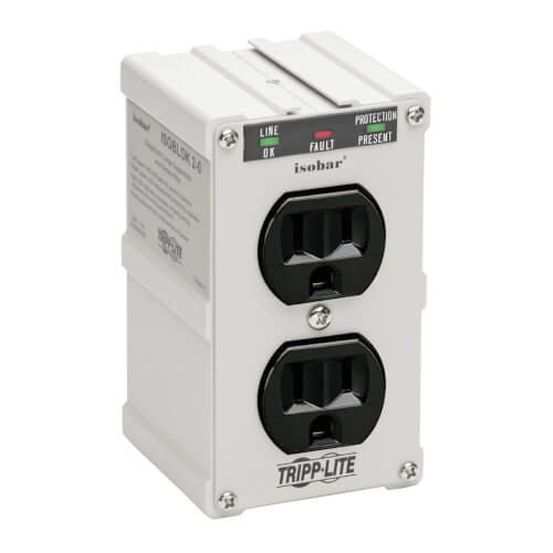 Tripp Lite IBLOK2-0 Isobar Surge Protector Wallmount Direct Plug In 2 Outlet 1410 Joule