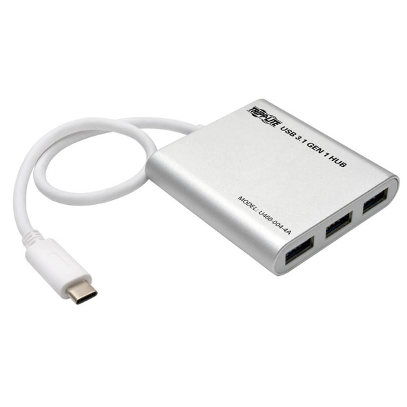 Tripp Lite U460-004-4A 4-Port Portable USB 3.1 Gen 1 USB Type-C USB-C Hub Tablet Laptop