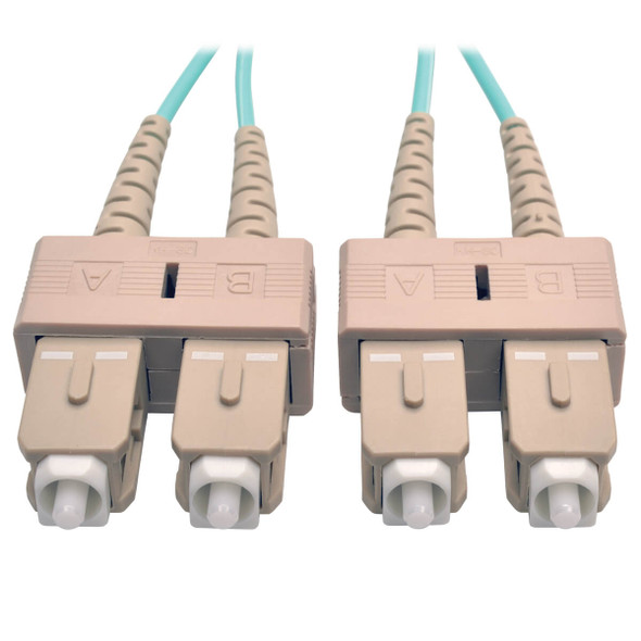 Tripp Lite N806-15M 15M 10Gb MMF Fiber 50/125 OM3 LSZH Patch Cable SC/SC Aqua 50ft