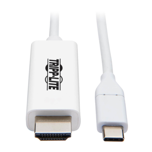 Tripp Lite U444-006-H4K6WE USB C to HDMI Adapter Cable USB 3.1 Gen 1 4K M/M USB-C White 6ft