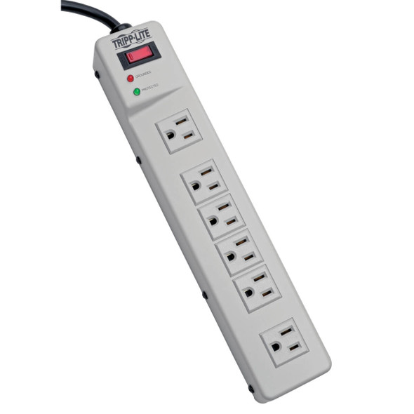 Tripp Lite TLM626 Surge Protector Strip 120V Right Angle 6 Outlet Metal 6ft Cord