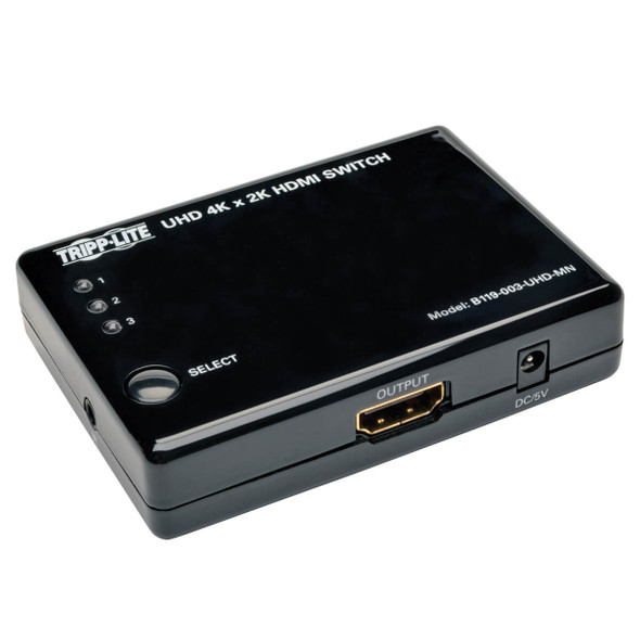 Tripp Lite B119-003-UHD-MN 3 Port HDMI Mini Switch for Video and Audio 4K x 2K UHD 24/30 Hz