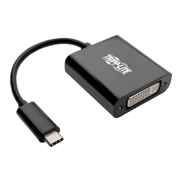 Tripp Lite U444-06N-DVIBAM USB C to DVI Adapter Converter 1080P M/F Black USB Type C to DVI