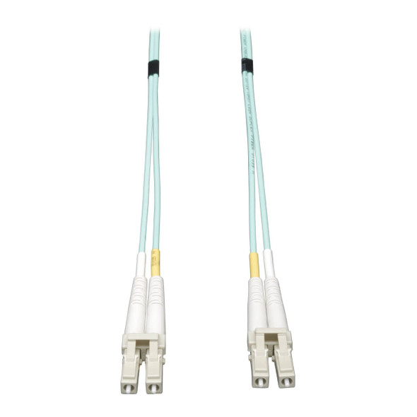 Tripp Lite N820-12M 10Gb Duplex Multimode 50/125 OM3 LSZH Fiber Cable LC/LC Aqua 12M