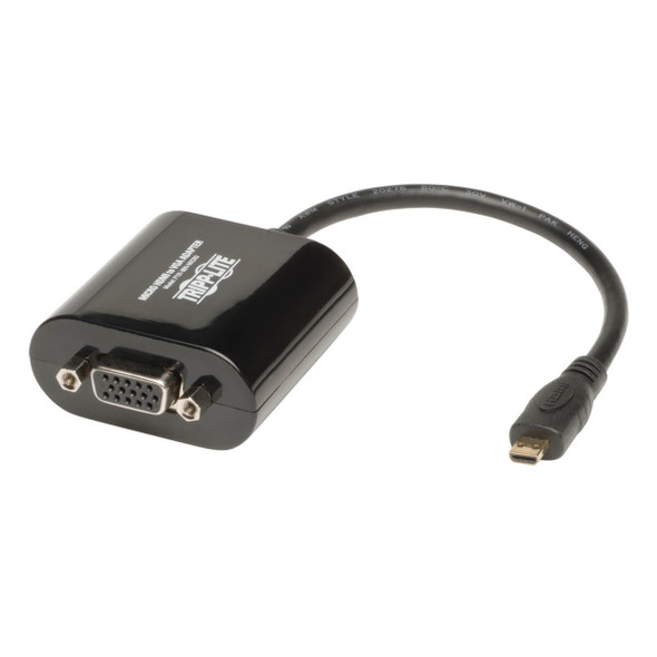 Tripp Lite P131-06N-MICRO 6 inch Micro HDMI to VGA Converter Adapter Plug & Play 1080p 6