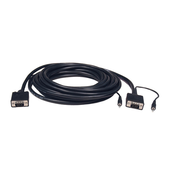 Tripp Lite P504-025 25ft SVGA VGA Monitor + Audio Cable Coax HD15 M/M 3.5mm M/M 25'