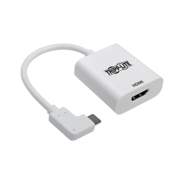 Tripp Lite U444-06N-HD4KRA Right-Angle USB C to HDMI 4K Adapter Cable USB-C M/F White 6in
