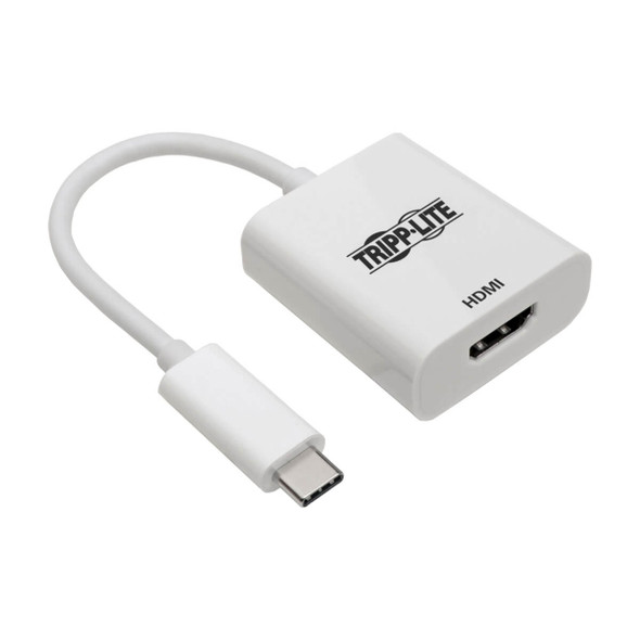 Tripp Lite U444-06N-HD4K6W USB C to HDMI 4K Adapter Converter USB Type C 3.1 M/F White 6in