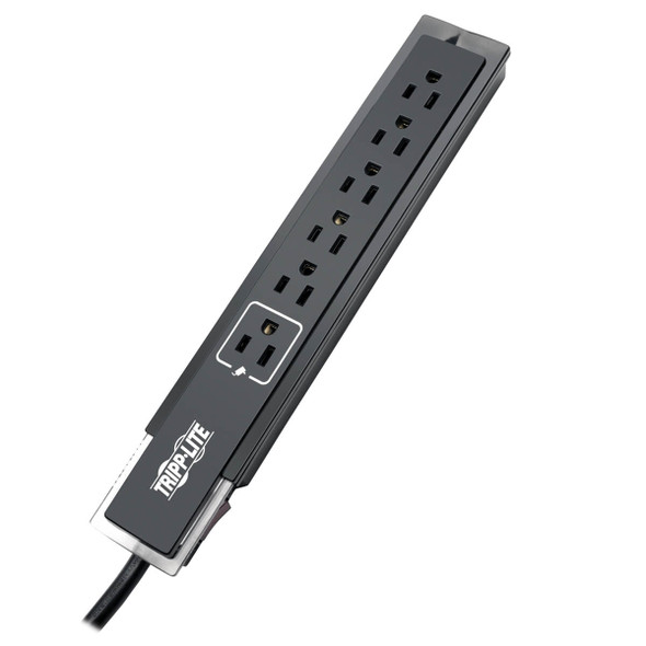 Tripp Lite TLP606SSTELB Surge Protector Power Strip 6 Outlet Tel/Modem 6 ft Cord Black