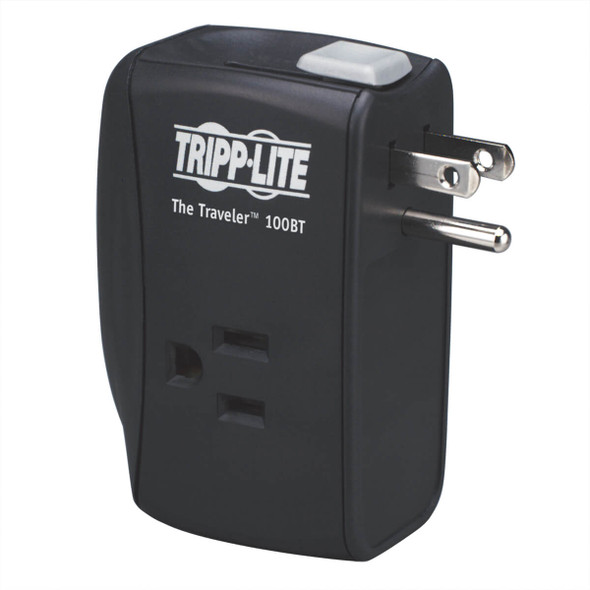 Tripp Lite TRAVELER100BT Notebook Surge Protector Wallmount Direct Plug In 2 Outlet RJ45