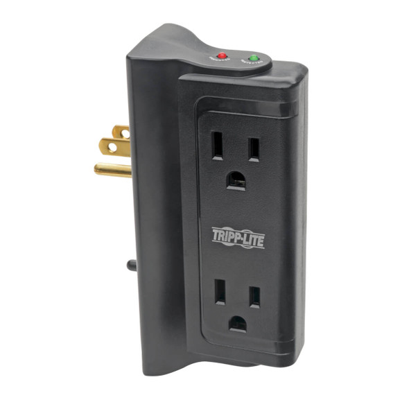 Tripp Lite TLP4BK Surge Protector Wallmount Direct Plug In 120V 4 Outlet 670 Joule
