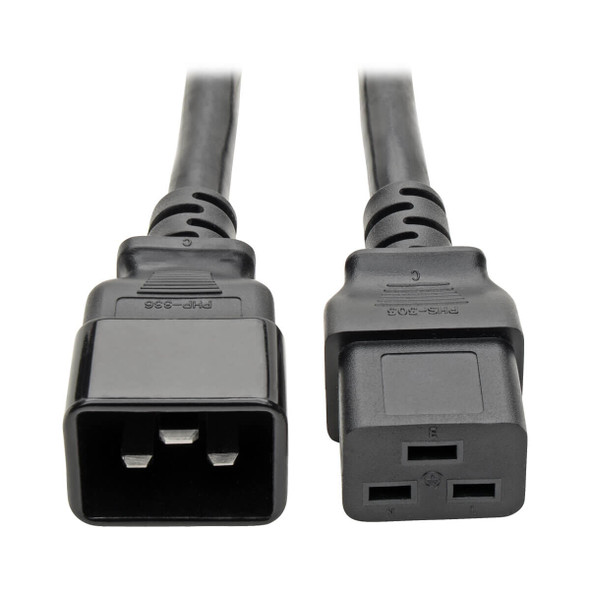 Tripp Lite P036-002 2ft Heavy Duty Power Cord Adapter 12AWG 20A 250V C19 to C20 2'