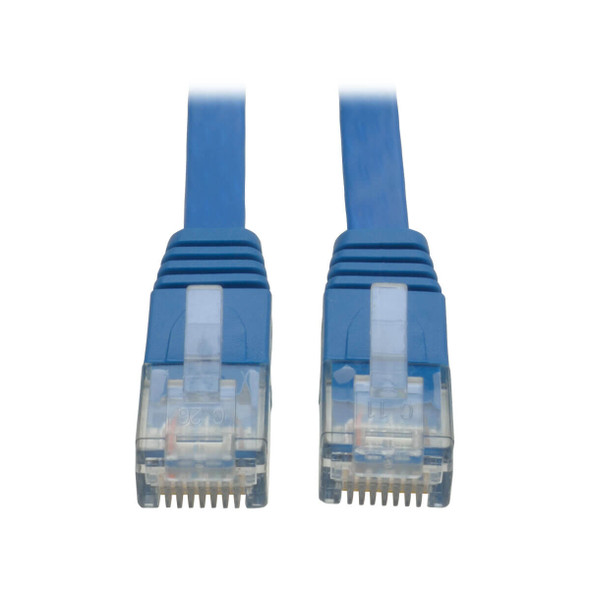 Tripp Lite N201-025-BL-FL 25ft Cat6 Gigabit Snagless Molded Flat Patch Cable RJ45 Blue 25'