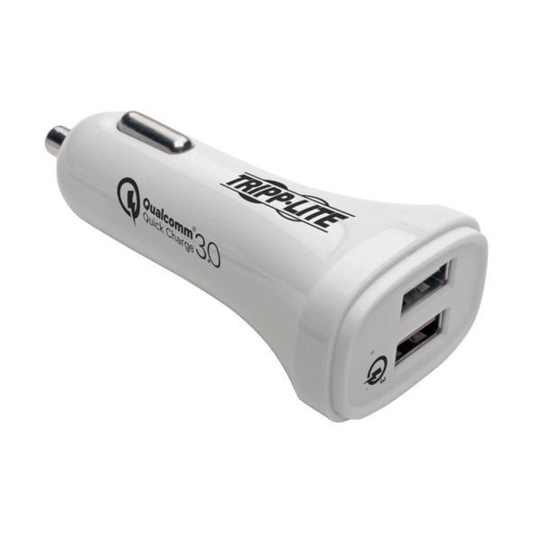 Tripp Lite U280-C02-S-QC3U USB Car Charger Quick Charge Dual USB-A 3.0 UL2089 Certified