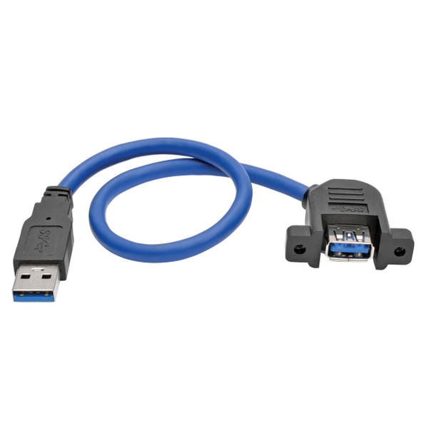 Tripp Lite U324-001-APM USB 3.0 Superspeed Panel Mount Type-A Extension Cable M/F 1 ft