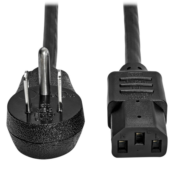 Tripp Lite P006-015-15D Computer Power Cord Right-Angle 5-15P to C13 10A 125V 18AWG 15ft