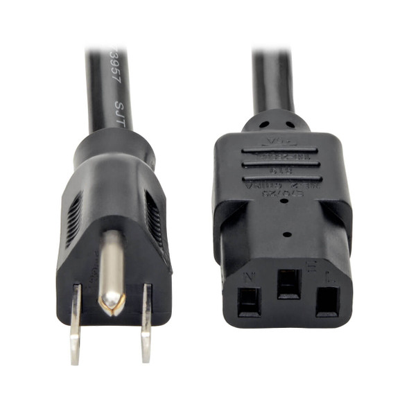 Tripp Lite P007-006 6ft Heavy Duty Power Cord Adapter 14AWG 15A 125V C13 to 5-15P 6'