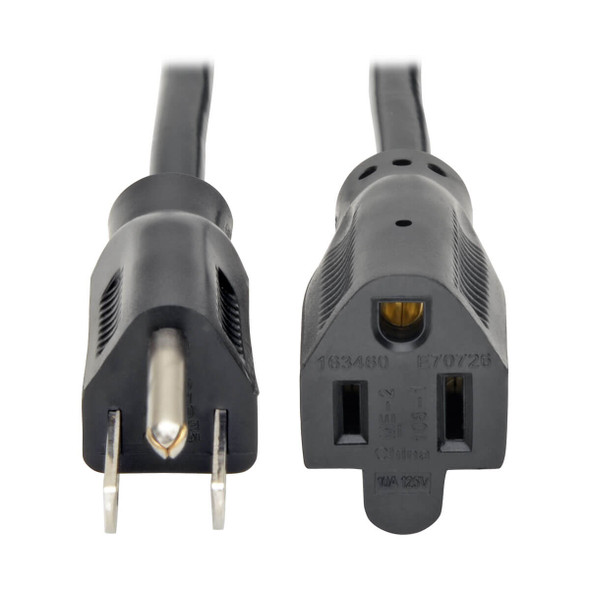 Tripp Lite P022-001-2 1ft Power Y Extension Cord 18AWG 10A 120V 5-15R to 5-15P 1'