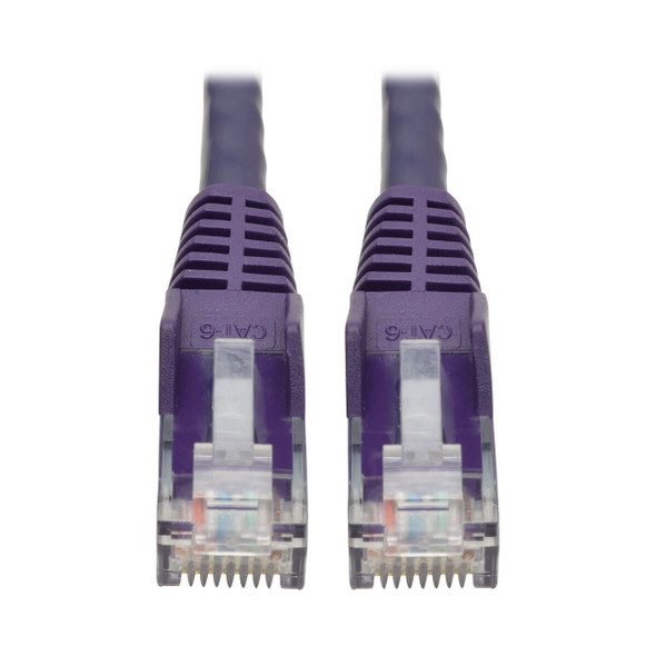 Tripp Lite N201-015-PU 15ft Cat6 Snagless Molded Patch Cable UTP Purple RJ45 M/M 15'