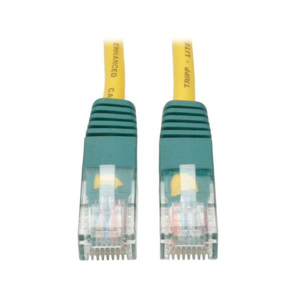 Tripp Lite N010-025-YW 25ft Cat5e Cat5 350MHz Molded Crossover Cable RJ45 Yellow 25'