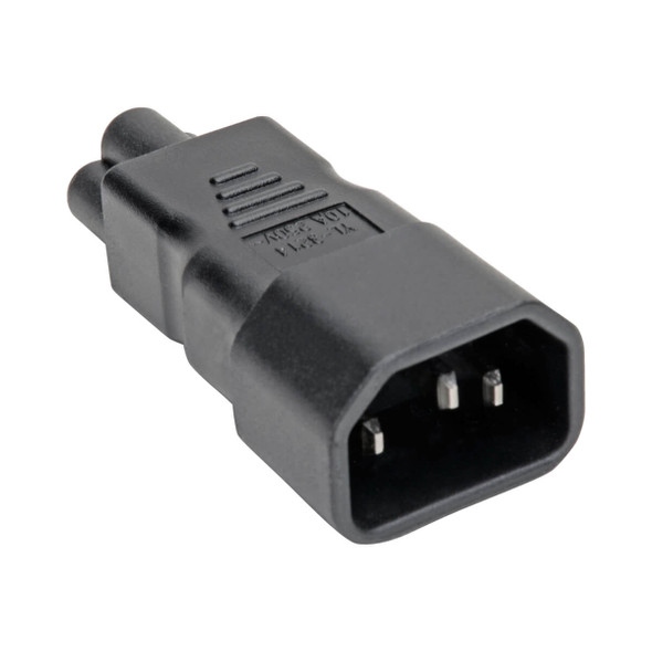 Tripp Lite P014-000 IEC C14 to IEC C5 Power Cord Adapter Down-Angled 10A 250V Black