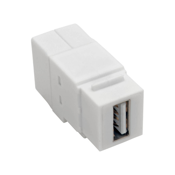 Tripp Lite U060-000-KP-WH USB 2.0 Panel Mount Coupler Keystone Jack White F/F All-In-One