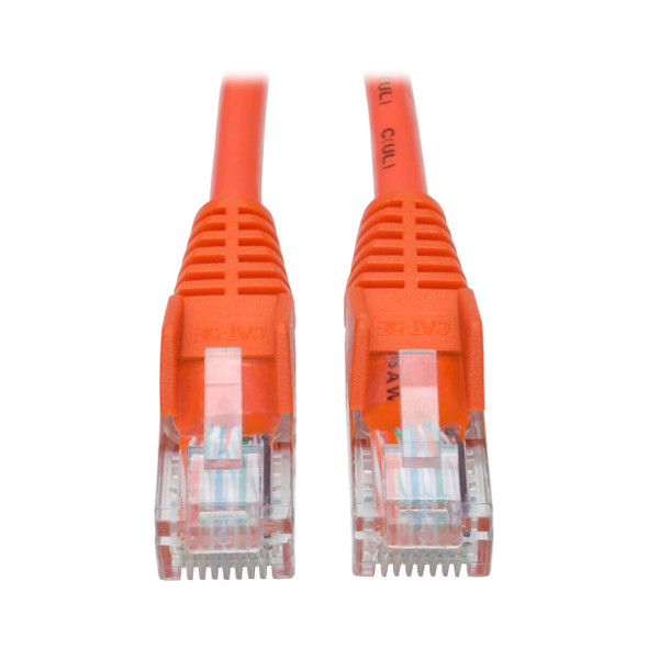 Tripp Lite N001-025-OR 25ft Cat5 Cat5e Snagless Molded Patch Cable UTP Orange RJ45 M/M