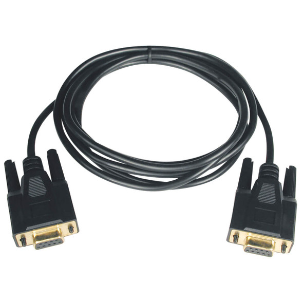 Tripp Lite P450-010 10ft Null Modem Adapter Gold Cable DB9 Female / Female 10'